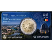 Belgique 2 euros BU 2026 - L'Institut Géographique National (ING)