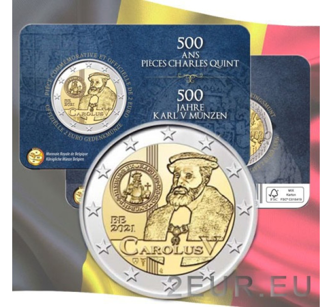 Belgique 2 euros BU 2021 - 500e anniversaire de Charles Quint - FR