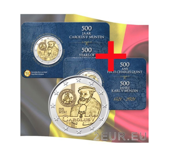 Belgique 2 euros BU 2021 - 500e anniversaire de Charles Quint - NL+FR