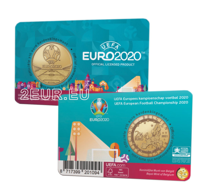 Belgique 2,5 euros BU 2021 - UEFA 2020 - FR