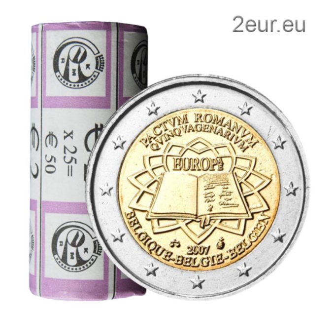 BELGIQUE 2 ROULEAU EURO 2007 - TRAITÉ DE ROME