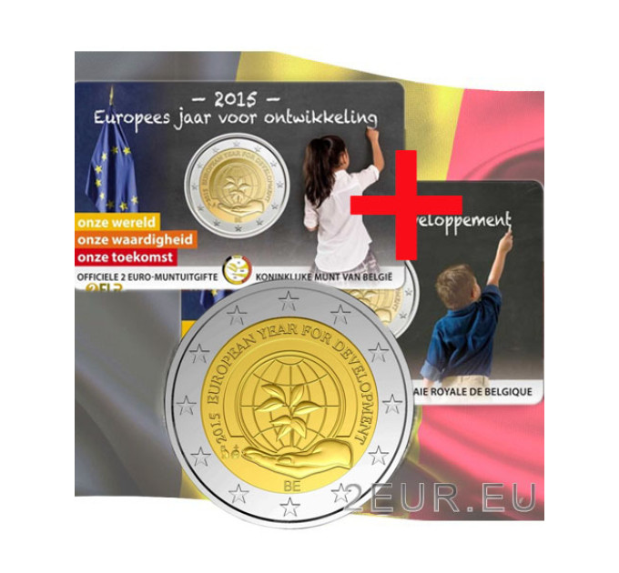 Belgique 2 euros BU 2015 - Année européenne du développement - NL+FR 