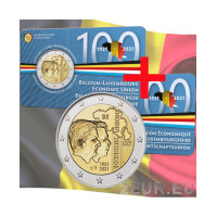 Belgique 2 euros BU 2021 - 100e anniversaire de l'Union économique belgo-luxembourgeoise (UEBL) - NL+FR