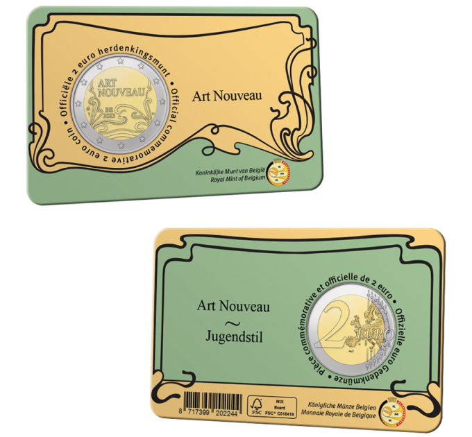 Belgique 2 euros BU 2023 - L'Art nouveau à Bruxelles - NL