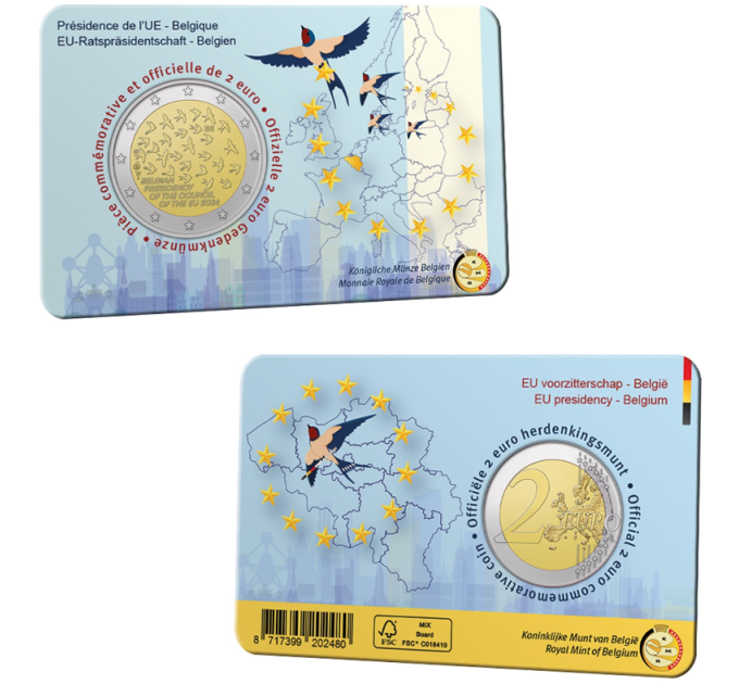 Belgique 2 euros BU 2024 - Présidence de l'UE - FR