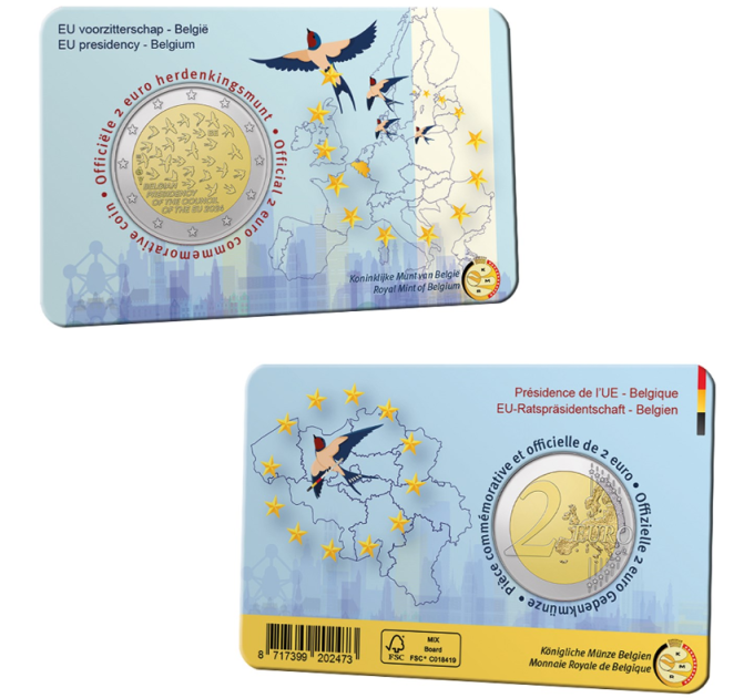 Belgique 2 euros BU 2024 - Présidence de l'UE - NL