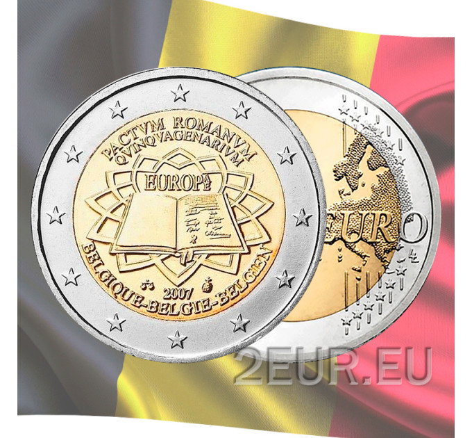 Belgique 2 euro UNC 2007 - 50 ans de traité de Rome 