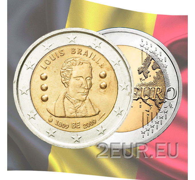 Belgique 2 euro UNC 2009-2 - 200e Anniversaire de la naissance de Louis Braille 