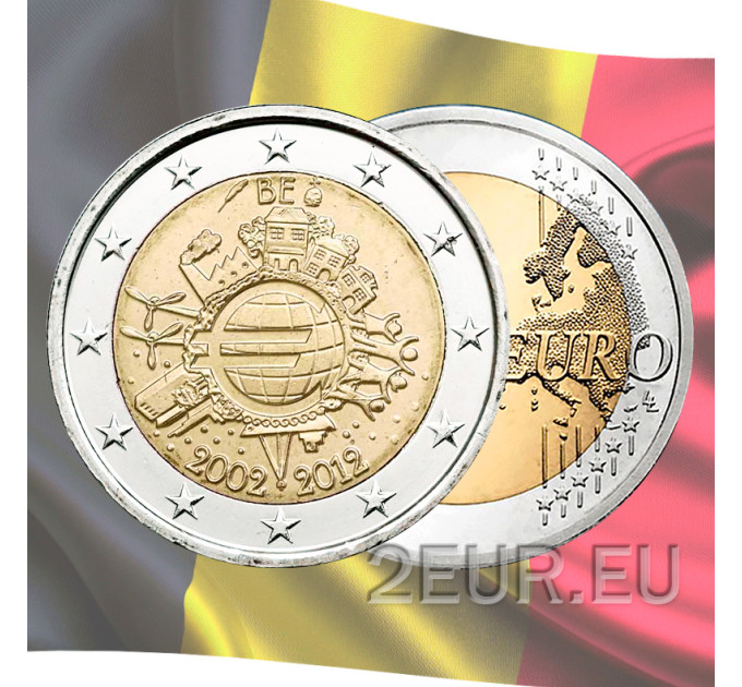 Belgique 2 euro UNC 2012 - 10 ans d'Euro Cash 