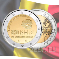 Belgique 2 euro UNC 2014 - 100 ans depuis le début de la Première Guerre mondiale 