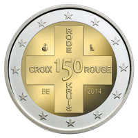 Belgique 2 euro UNC 2014 - 150e anniversaire de la Croix-Rouge belge