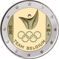 Belgique 2 euro UNC 2016 - Jeux olympiques d'été de Rio de Janeiro  