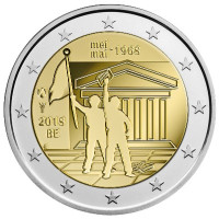 Belgique 2 euro UNC 2018 - Événements du 50e anniversaire de mai 1968 en Belgique - Révolte étudiante