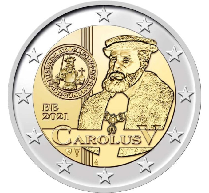 Belgique 2 euro UNC 2021 - 500e anniversaire de Charles Quint