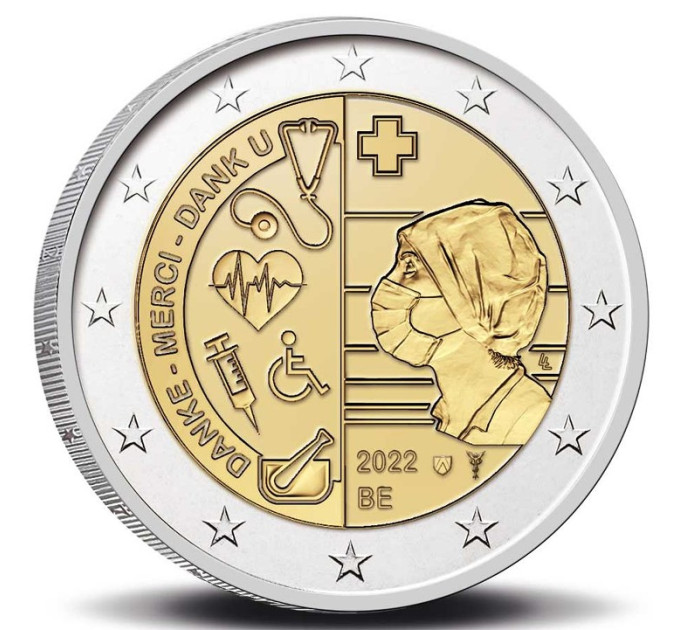 Belgique 2 euros UNC 2022 - Soins de santé pendant la covid-pandémie 