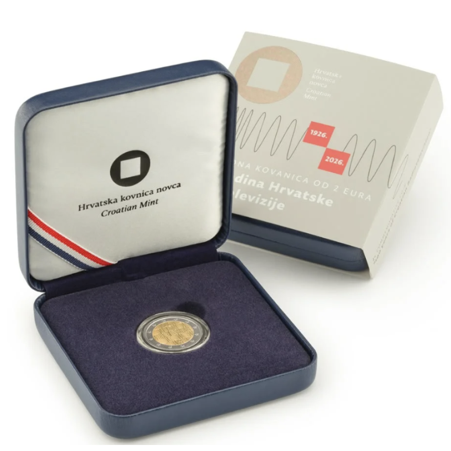 Croatie 2 euros PROOF 2026 - Centenaire de la radio et de la télévision croates