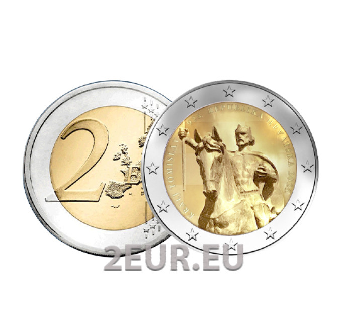 Croatie 2 euros UNC 2025 - 1100e anniversaire du royaume croate et du couronnement du roi Tomislav