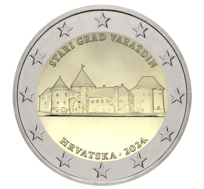 Croatie 2 euros UNC 2024 - La vieille ville de Varazdin