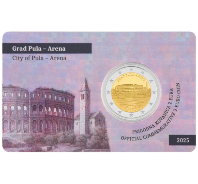 Croatie 2 euros BU 2025 - Ville de Pula – Arène