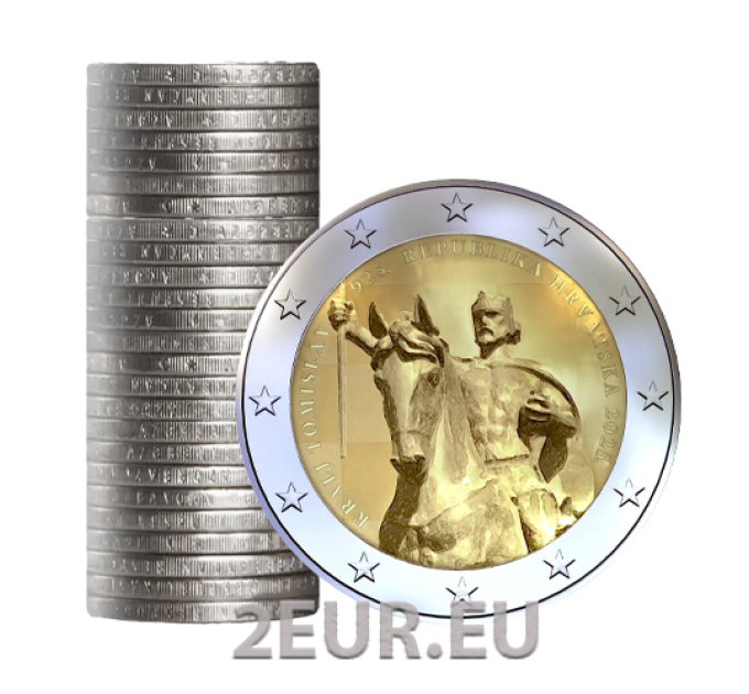 Croatie 2 ROULEAU EURO 2025 - 1100e anniversaire du royaume croate et du couronnement du roi Tomislav