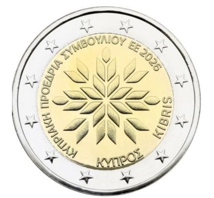 Chypre 2 euros UNC 2026 - Présidence du Conseil de l'Europe