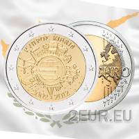 Chypre 2 euros UNC 2012 - 10 ans d'euro
