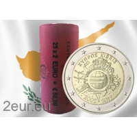 CHYPRE 2 ROULEAU EURO 2012 - 10 ANS D'EURO