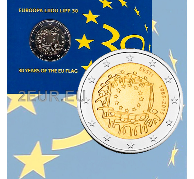 Estonie 2 euros BU 2015 - 30 ans du drapeau de l'UE 
