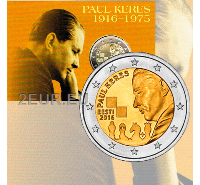 Estonie 2 euros BU 2016 - 100 ans depuis la naissance de Paul Keres 