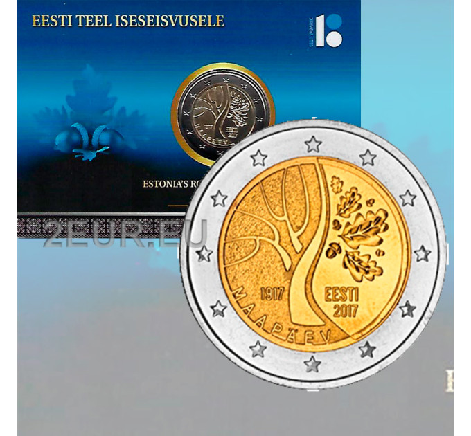 Estonie 2 euros BU 2017 - 100 ans des événements qui ont précédé l'indépendance de l'Estonie C/C
