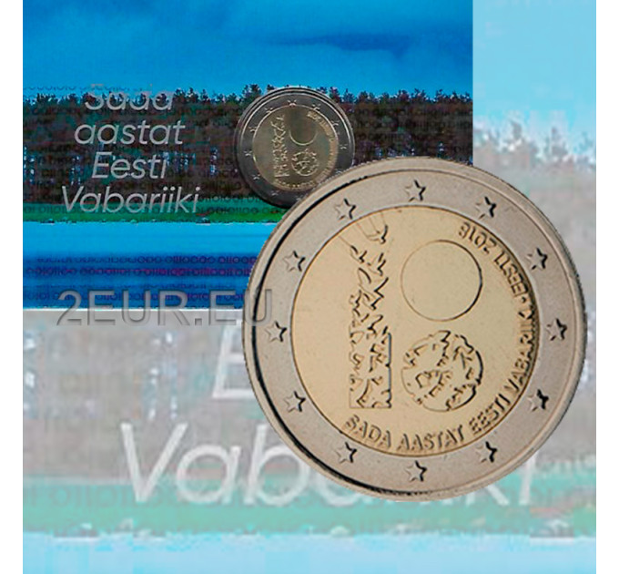 Estonie 2 euros BU 2018 - 100 ans anniversaire de la république d'Estonie 