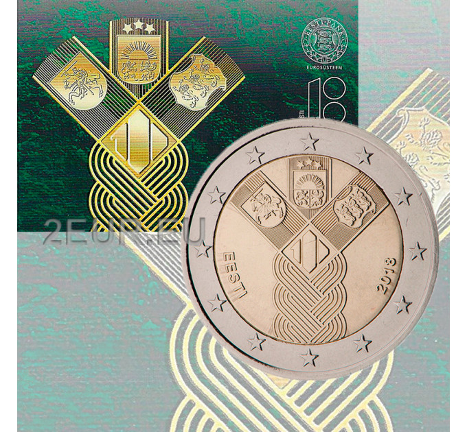 Estonie 2 euros BU 2018 - 100 ans anniversaire de l'indépendance des pays baltes 