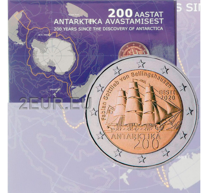 Estonie 2 euros BU 2020 - 200e anniversaire de la découverte de l'Antarctique