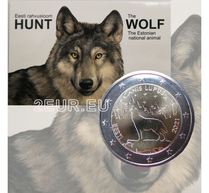 Estonie 2 Euros Bu 2021 - National Animal - Wolf 