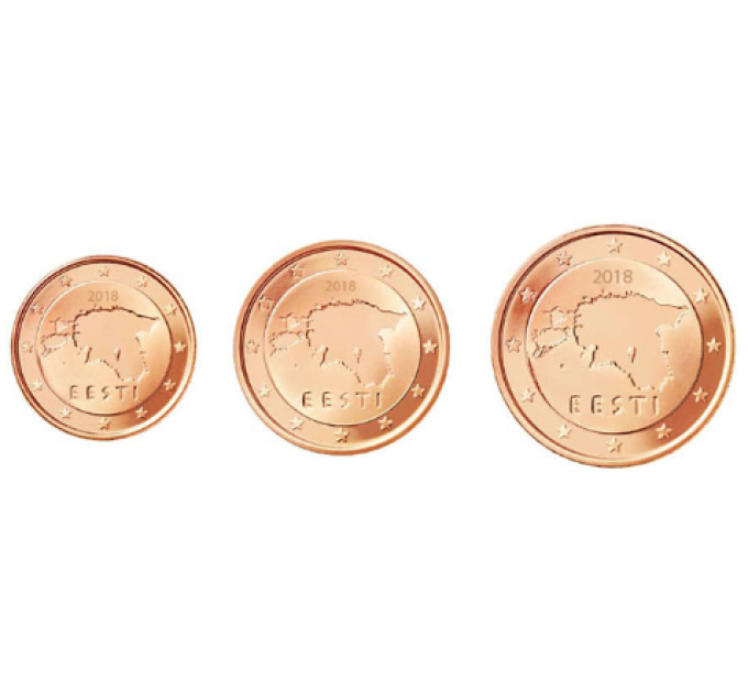 Estonie 1,2,5 Cent UNC 2018
