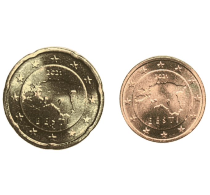 Estonie 2,20 Cent UNC 2021