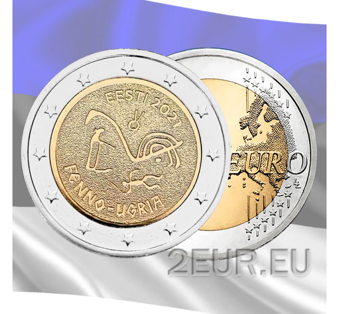 Estonie 2 euros UNC 2021 - Peuples finno-ougriens