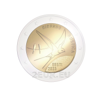 Estonie 2 euros UNC 2023 - Oiseau National - Hirondelle rustique