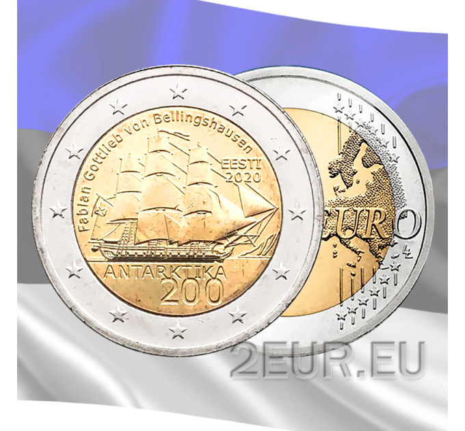 Estonie 2 euros UNC 2020 - 200e anniversaire de la découverte de l'Antarctique
