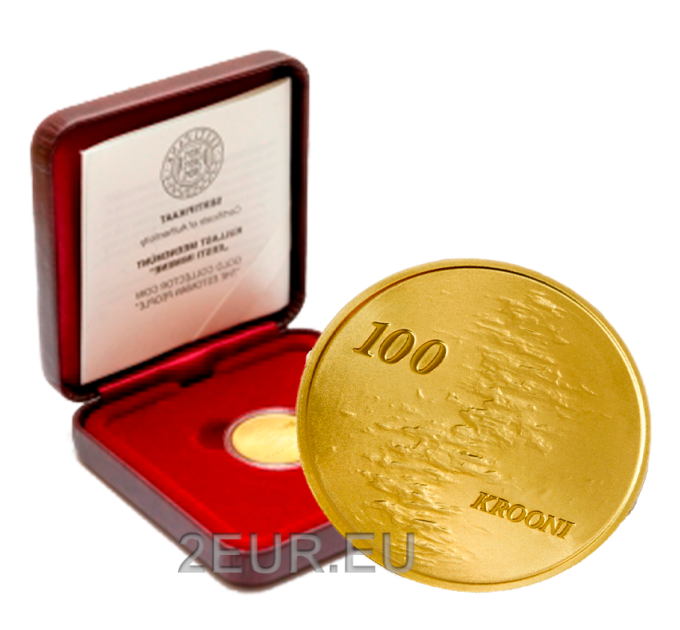 Estonie 100 Kroon Pièce d'or BE 2010 - LE PEUPLE ESTONIEN