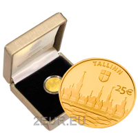 Estonie Pièce de 25 euros en or BE 2017 - Ville hanséatique de Tallinn