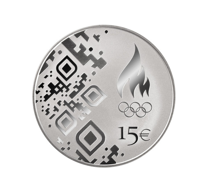 Estonie 15 euros pièce d'argent BE 2026 - XXV Jeux olympiques d'hiver de Cortina, Milan