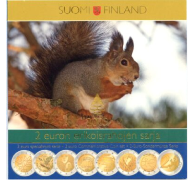 Finlande Série de pièces de 2 euros BU 2004–2009