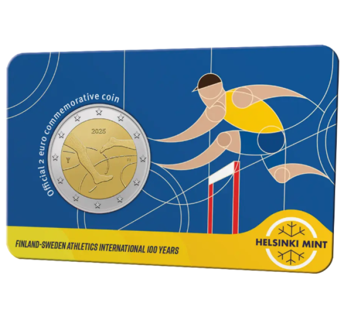 Finlandia 2 euros BU 2025 - 100 ans des Internationaux d'athlétisme Finlande-Suède - Eng