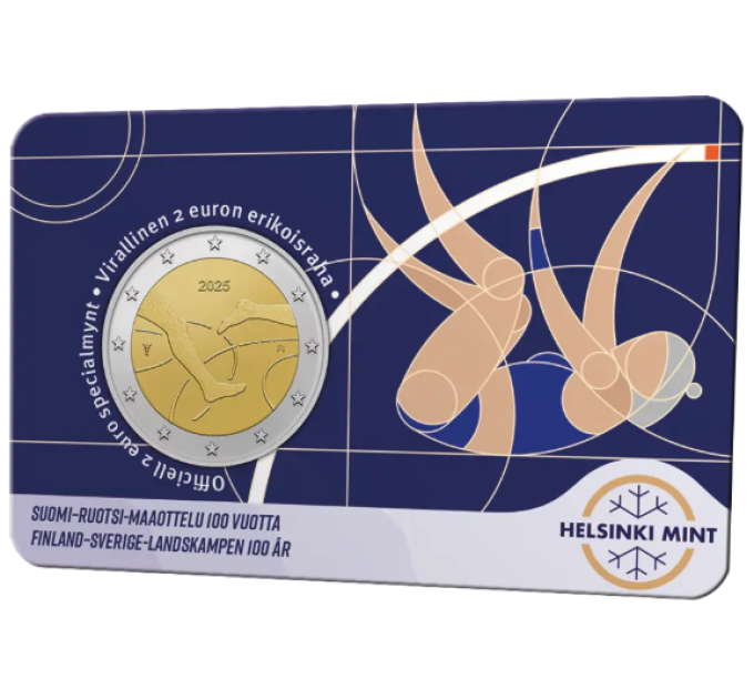 Finlandia 2 euros BU 2025 - 100 ans des Internationaux d'athlétisme Finlande-Suède - Fin/Swed