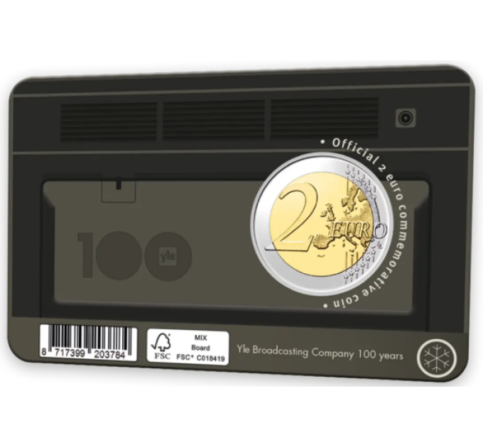 Finlandia 2 euros BU 2026 - 100 ans Yle Société de radiodiffusion - Fin/Swed