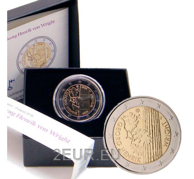 Finlande 2 euros proof 2016 - 100e anniversaire de la naissance de Georg Henrik von Wright 