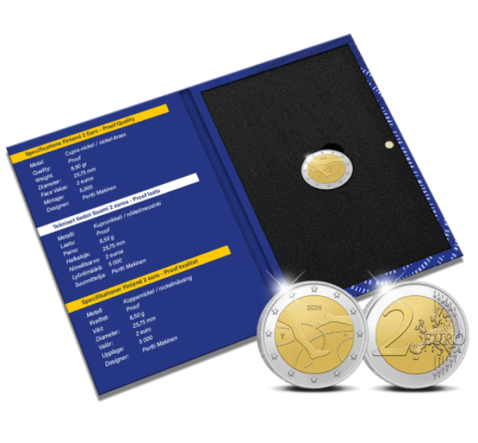 Finlandia 2 euros Proof 2025 - 100 ans des Internationaux d'athlétisme Finlande-Suède