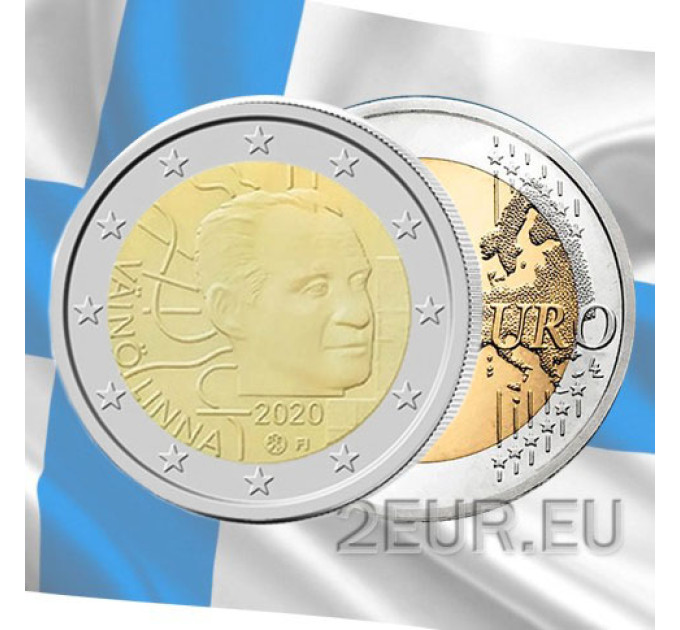 Finlande 2 euros UNC 2020 - 100e anniversaire de la naissance de Väinö Linna