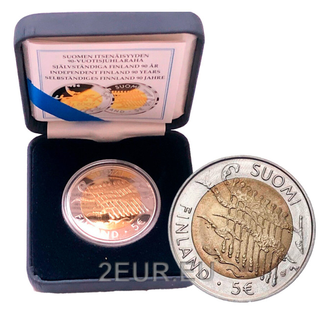 Finlande 5 euros proof 2007 - 90 ans Indépendance 